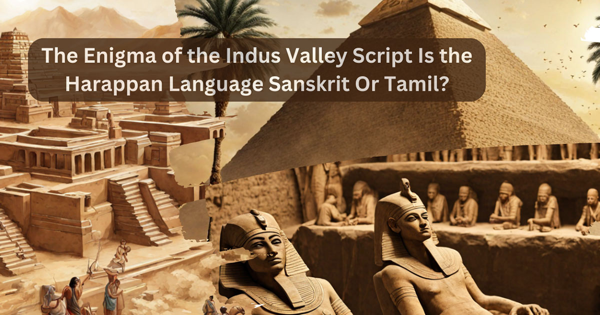 The Enigma Of The Indus Valley Script Is The Harappan Language Sanskrit Or Tamil?